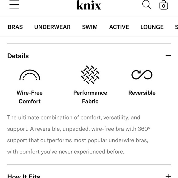 *Winter floral * sold out pattern of Knix Evolution bra. Reversible. Size 8 - Picture 12 of 13
